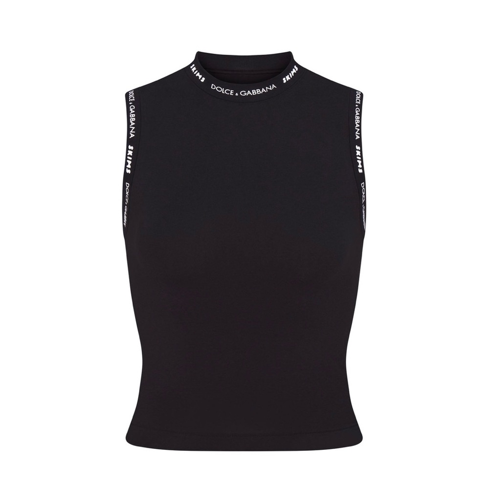 Dolce & Gabbana X SKIMS Women's Black Mock Neck Top